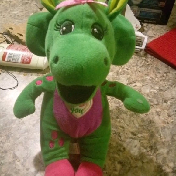 Baby Bop 12" Plush Dinosaur Fisher Price - Barney & Friends Sings  “I Love You” - Picture 1 of 1